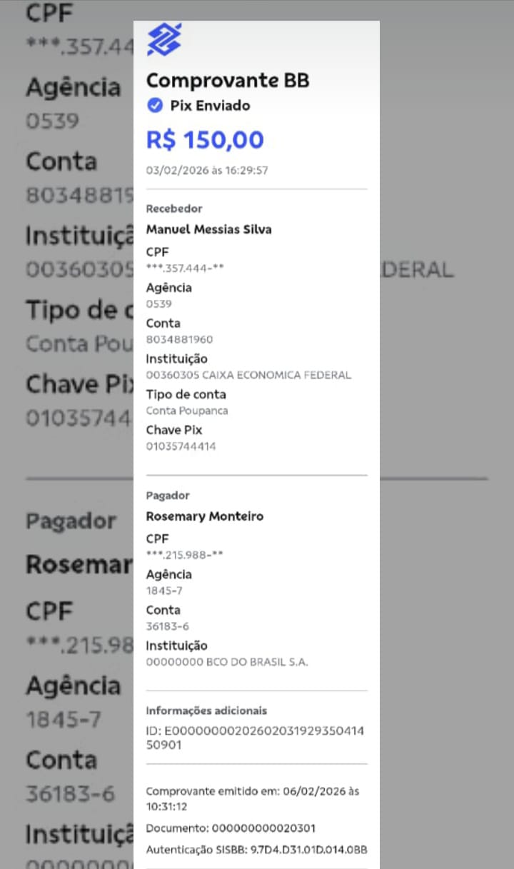 Recibo Faxina Lucineide