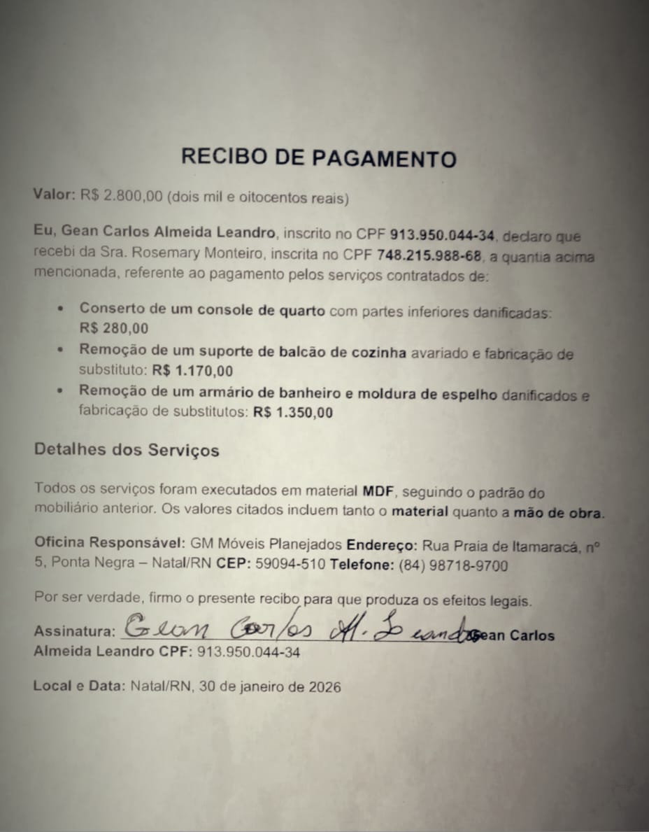 Recibo Gean Carlos